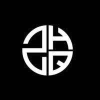 ZHQ logo ZHQ icon ZHQ ZHQ monogram ZHQletter ZHQminimalist ZHQtriangle ZHQflat Unique modern flat abstract logo design. vector
