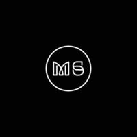 MS Letter monogram Initial Unique modern flat abstract logo design. MS elegant and Professional icon design vector