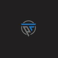 PF Letter monogram Initial Unique modern flat abstract logo design. PF elegant and Professional icon design vector