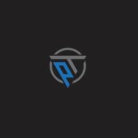 PT Letter monogram Initial Unique modern flat abstract logo design. PT elegant and Professional icon design vector