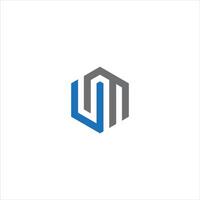 UM Letter monogram Unique modern flat abstract logo design. UM elegant and Professional icon design vector