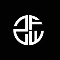 ZFW logo ZFW icon ZFW ZFW monogram ZFWletter ZFWminimalist ZFWtriangle ZFWflat Unique modern flat abstract logo design. vector