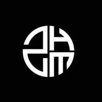 ZHM logo ZHM icon ZHM ZHM monogram ZHMletter ZHMminimalist ZHMtriangle ZHMflat Unique modern flat abstract logo design. vector