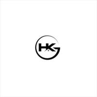HKG Letter monogram Initial Unique modern flat abstract logo design. HKG elegant and Professional icon design vector