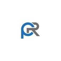 PR Letter monogram modern abstract logo design. PR elegant and Professional icon design vector