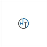 KT Letter monogram Initial Unique modern flat abstract logo design. KT elegant and Professional icon design vector