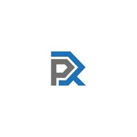 PR Letter monogram Initial modern flat abstract logo design. PR elegant and Professional icon design vector