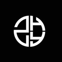 ZHY logo ZHY icon ZHY ZHY monogram ZHYletter ZHYminimalist ZHYtriangle ZHYflat Unique modern flat abstract logo design. vector