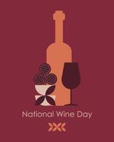 National Wine Day. template for banner, greeting card, poster with background. vector