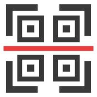 Scan QR code icon isolated on white background. vector