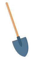 Flat icon of shovel isolated on white background. vector
