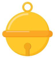 Flat icon of bell for alarm isolated on white background. vector