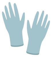Flat icon latex gloves isolated on white background. vector