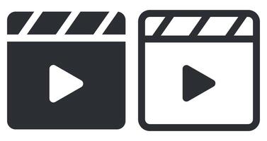 Media player icons isolated on white background. vector