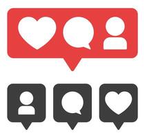 Bubble chat social media online platform icon isolated on white background. vector
