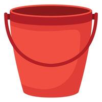 Bucket flat illustration isolated on white background. vector
