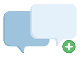 Add chat icon isolated on white background. vector