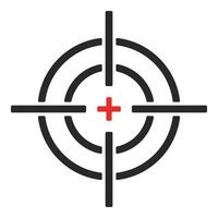 Target aim icon isolated on white background. vector