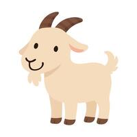 Goat Character Isolated on White vector