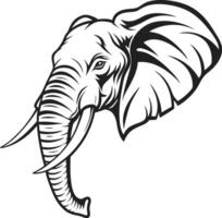 Bold Elephant Face vector
