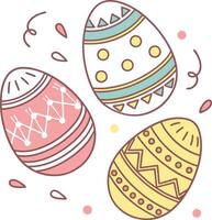 Fun and Colorful Easter Egg vector
