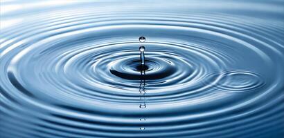 Close Up View of Water Ripple Effect with Concentric Rings photo