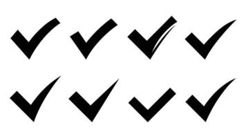 Check Mark icon Silhouette isolated on white background, check mark icon vector