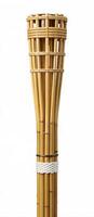 Natural Bamboo Pole Woven with Precision Using White Binding Strings and Traditional Design photo