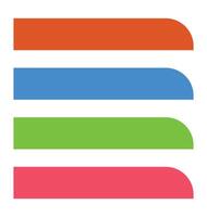 A set features colorful web design elements including banners with vector