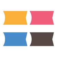 set of origami paper banners, stickers, and labels for web design templates vector
