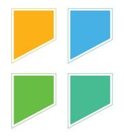 A set features colorful and blank paper stickers vector