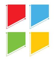 A set features colorful and blank paper note stickers with shadow effects for your message design vector