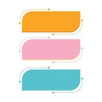 Colorful web banner design set with arrow elements vector