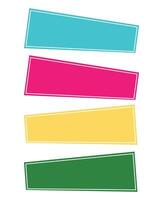 A set of colorful paper banners with shadows offers a vibrant design vector