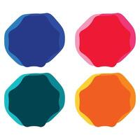 Colorful labels and stickers form a vibrant set of design elements vector