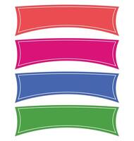 Colorful banner design set includes business web elements and illustration templates vector