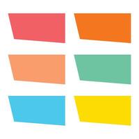 Colorful sticky notes design features a set of blank paper labels and icons for business messages vector