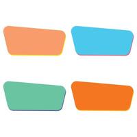 A vibrant set of colorful stickers and glossy buttons presents blank labels for web design icons vector