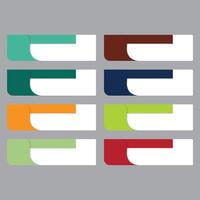 Colorful web banners set design with arrow elements vector