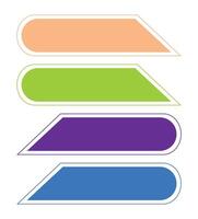 A design set features a template with four colorful arrows for vector