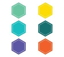 Set of colorful geometric shapes in illustration with polygonal vector