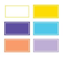Set of colorful frames on paper with blank space for picture design vector