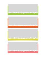 Colorful abstract design set of web banners illustration vector