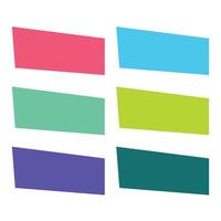 A set of colorful sticky papers presents a vibrant design element for messages and notes vector