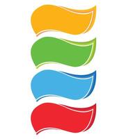 Colorful ribbons and banners set for web design elements vector