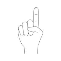 Clean and Simple Hand Pointing Up vector