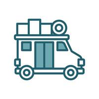 Tour Bus Front View Icon Illustration vector