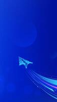 Abstract vertical background design technology sense paper plane with color wake vector