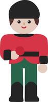 Cartoon Soldier Boy Holding Object vector