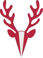 Red Deer Antlers Head Design Graphic vector